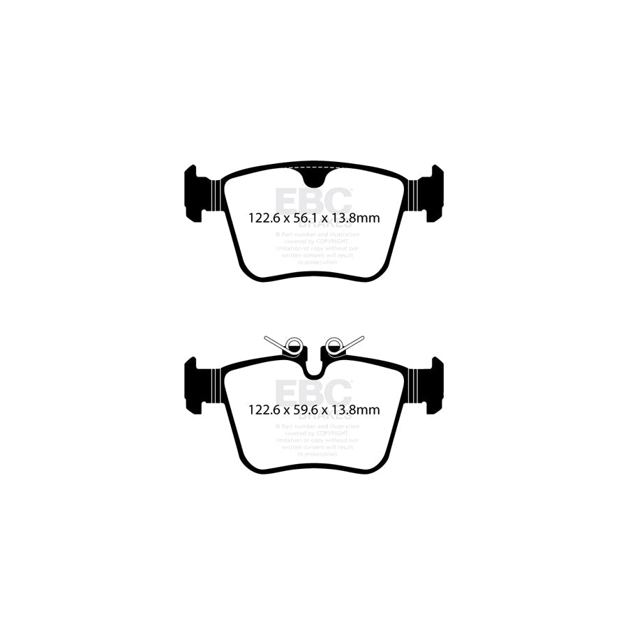 EBC DP22411 Jaguar I-Pace Greenstuff Rear Brake Pads - ATE Caliper 2 | ML Performance UK Car Parts
