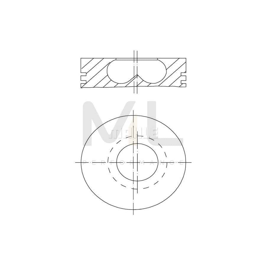 MAHLE ORIGINAL 007 04 00 Piston 93,0 mm, with piston ring carrier, without cooling duct | ML Performance Car Parts