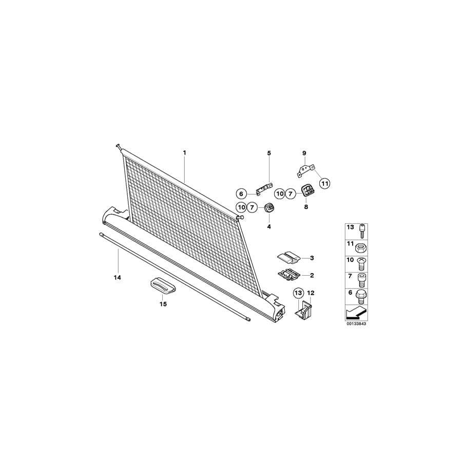 Genuine BMW 07119901041 E46 Countersunk Screw M6X12-8.8-SW (Inc. 328i, 318d & 330i)