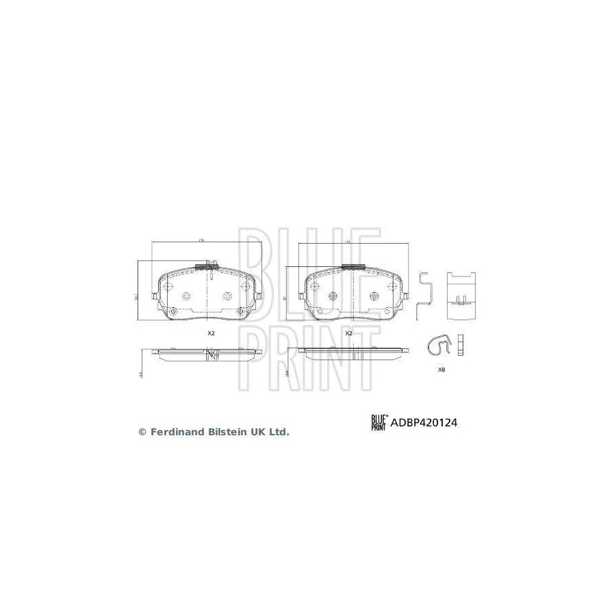 Blue Print Adbp420124 Brake Pad Set