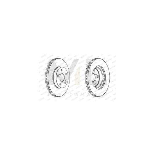 Ferodo Premier DDF1886C Brake Disc for Toyota Prius II Liftback (Xw20) Vented, Coated, Without Bolts/Screws  - Pair
