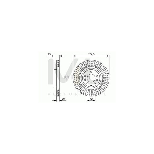 BOSCH 0 986 479 V00 Brake Disc for MAZDA RX-8 (SE, FE) Vented, Oiled | ML Performance Car Parts
