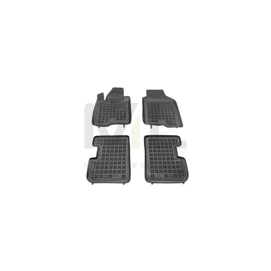 REZAW PLAST Tailored 201515 Floor mat set for FIAT Panda III Hatchback (312, 319) Elastomer, Front and Rear, Quantity: 4, Black