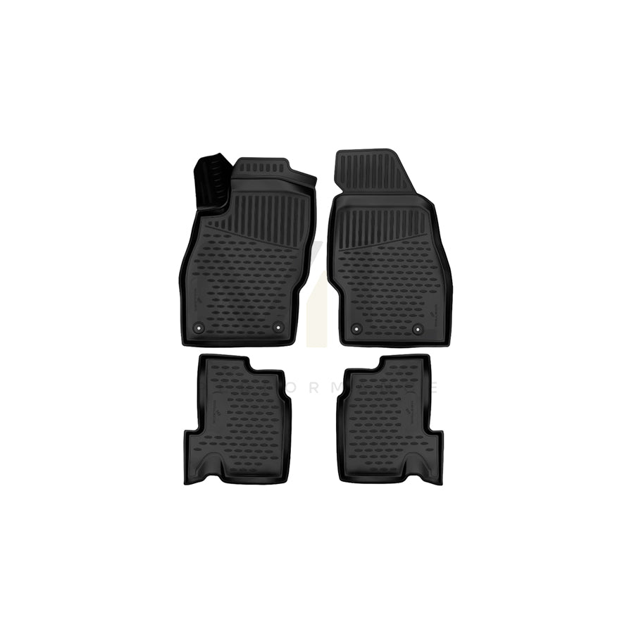 WALSER Tailored, XTR 75161 Floor mat set Elastomer, Front and Rear, Black