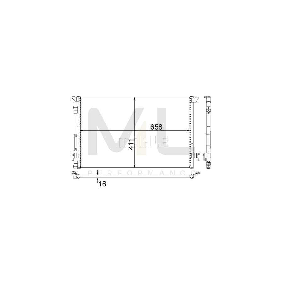 MAHLE ORIGINAL AC 294 000S Air conditioning condenser without dryer | ML Performance Car Parts