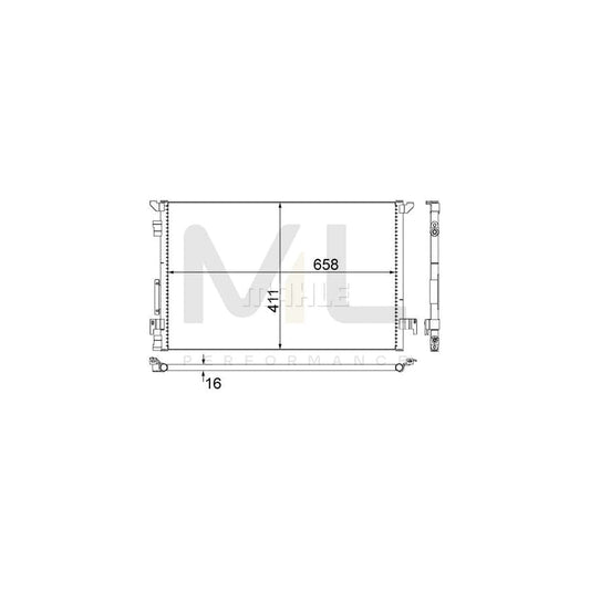 MAHLE ORIGINAL AC 294 000S Air conditioning condenser without dryer | ML Performance Car Parts