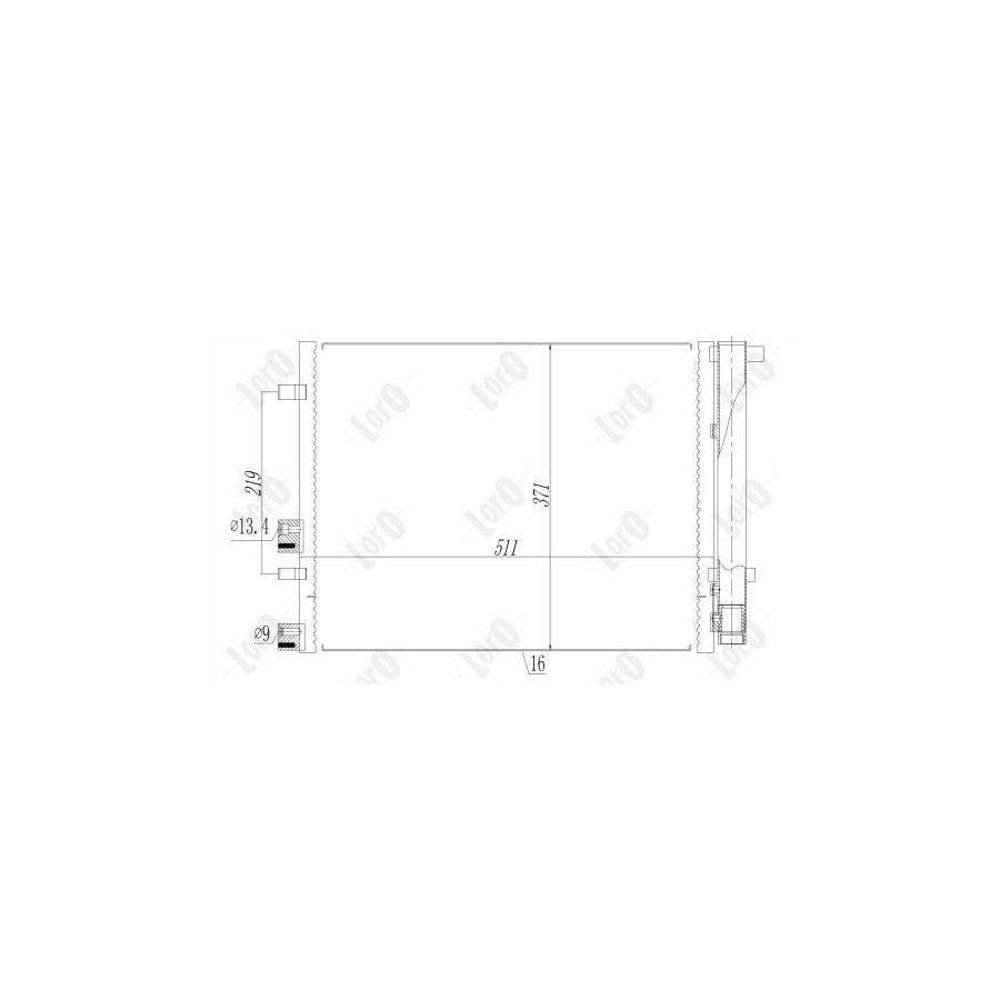 Abakus 0190160036 Air Conditioning Condenser for Hyundai I20 I Hatchback (Pb)