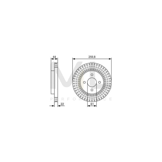 BOSCH 0 986 479 U02 Brake Disc for NISSAN TIIDA Vented, Oiled | ML Performance Car Parts