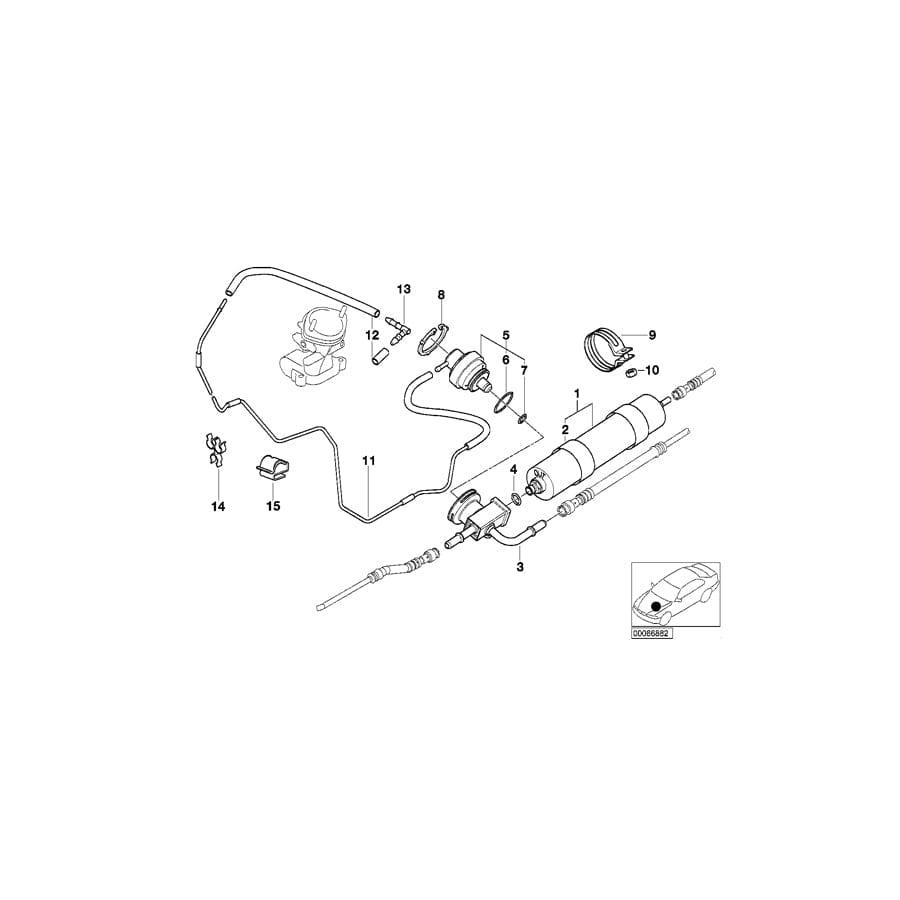 Genuine BMW 11727831612 E52 Hose Clamp (Inc. AlpinaV8 & Z8)