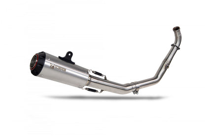 Scorpion PYA115SYSSEO Yamaha YZF-R125 Red Power Full System - Brushed Stainless Steel Sleeve | ML Performance UK UK