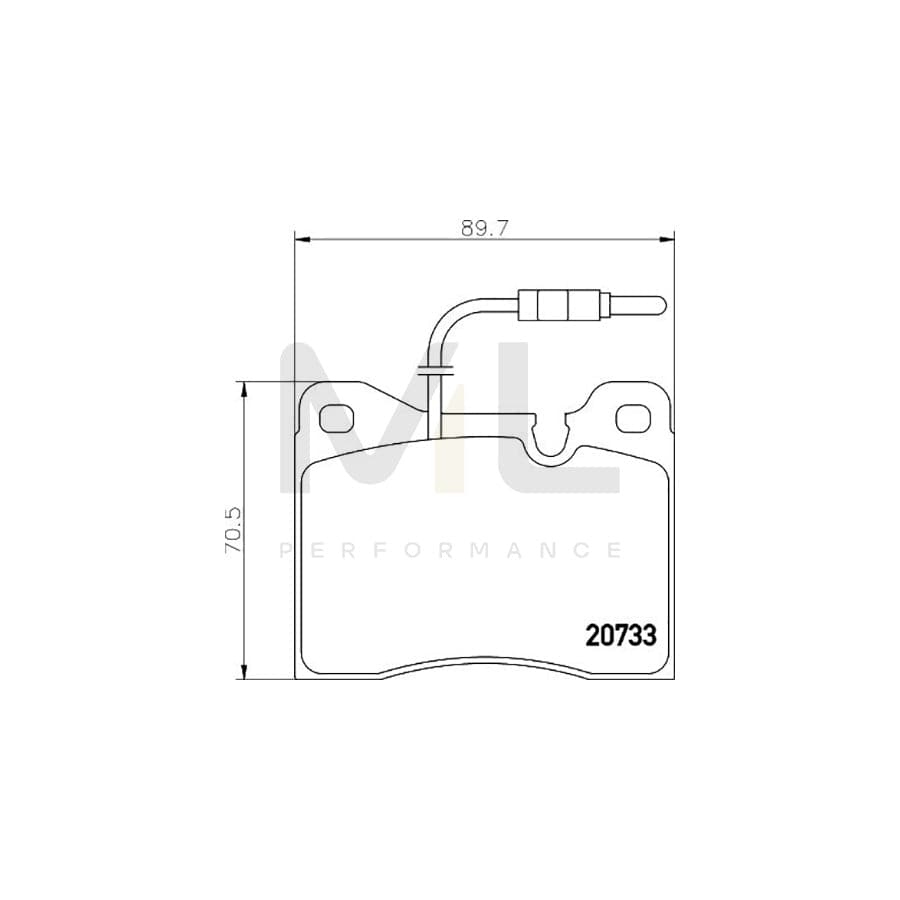 TEXTAR 2073301 Brake pad set with acoustic wear warning
