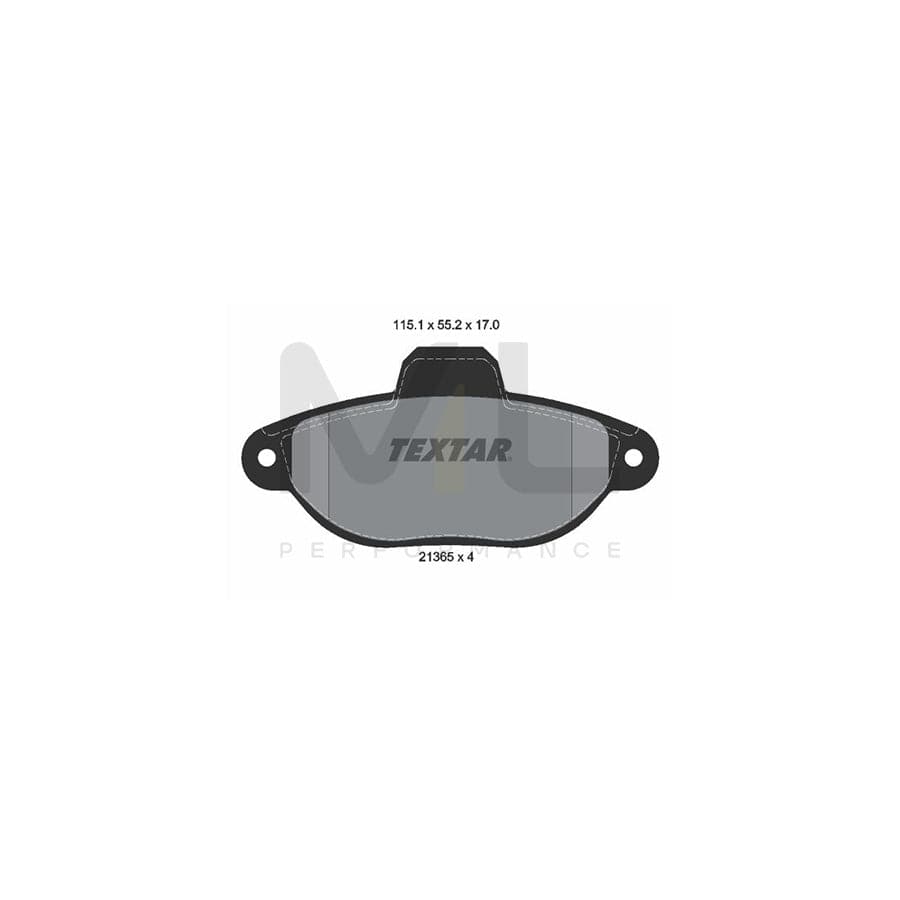 TEXTAR 2136502 Brake pad set for FIAT CINQUECENTO not prepared for wear indicator