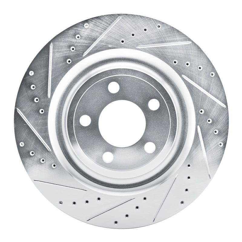 R1 Concepts R1 20-25 Ford Police Interceptor Utility Rear Left Drilled & Slotted Silver Brake Rotor