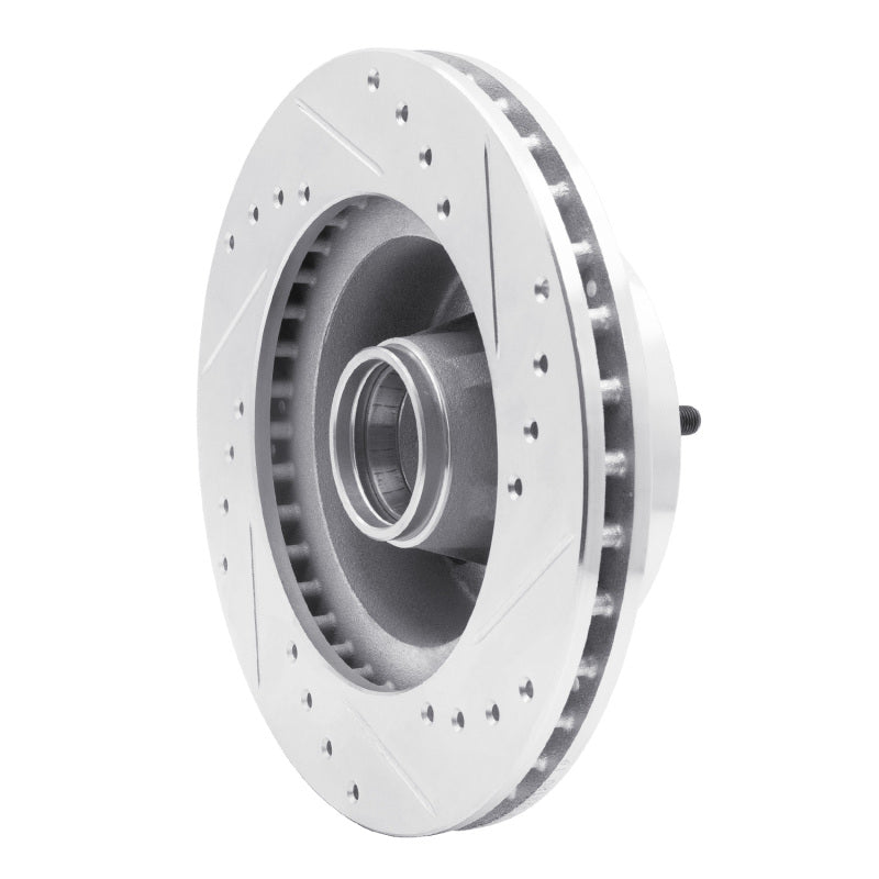 R1 Concepts R1 67-74 Buick Apollo Front Left Drilled & Slotted Silver Brake Rotor
