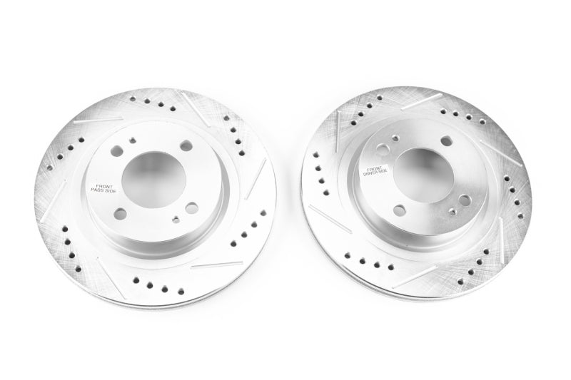 PowerStop Power Stop 17-18 Mitsubishi Mirage Front Evolution Drilled & Slotted Rotors - Pair