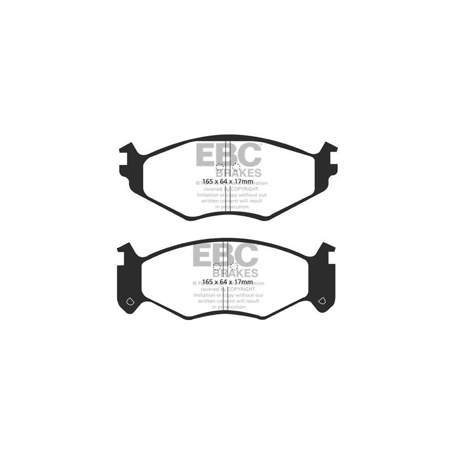 EBC PD01KF332 Chrysler Voyager Greenstuff Front Brake Pad & Plain Disc Kit  2 | ML Performance UK Car Parts