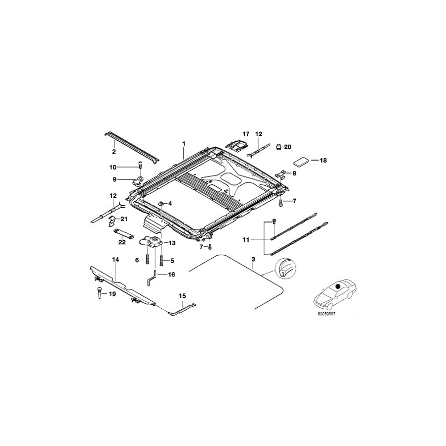 Genuine BMW 54128220743 E39 Bracket F.Sensor (Inc. 530d, 525i & 535i)