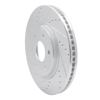 R1 Concepts R1 05-07 Infiniti QX56 Front Left Drilled & Slotted Silver Brake Rotor