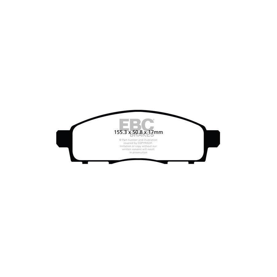 EBC DPX2122 Nissan Ultimax Front Brake Pads (Inc. Evalia & NV200) 2 | ML Performance UK Car Parts