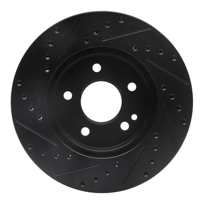 R1 Concepts R1 94-97 Mercedes-Benz C280 Front Right Drilled & Slotted Black Brake Rotor