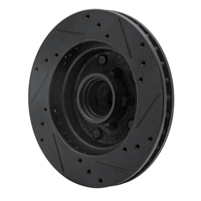 R1 Concepts R1 1982-1995 Buick Regal Front Left Drilled & Slotted Black Brake Rotor