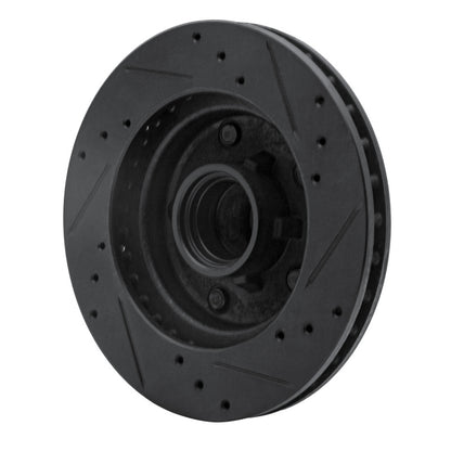 R1 Concepts R1 1982-1995 Buick Regal Front Left Drilled & Slotted Black Brake Rotor