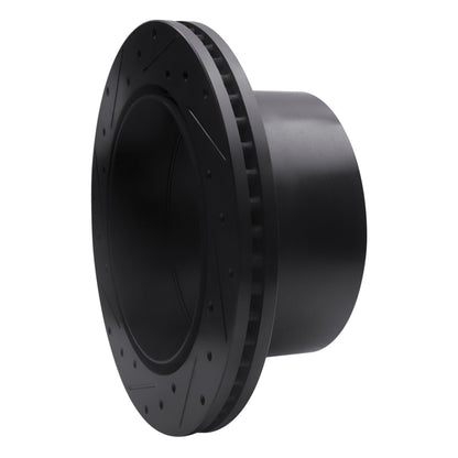 R1 Concepts R1 01-10 Chevrolet Express 3500 Rear Right Drilled & Slotted Black Brake Rotor