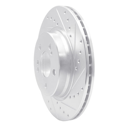 R1 Concepts R1 93-02 Mercedes-Benz SL500 Rear Right Drilled & Slotted Silver Brake Rotor