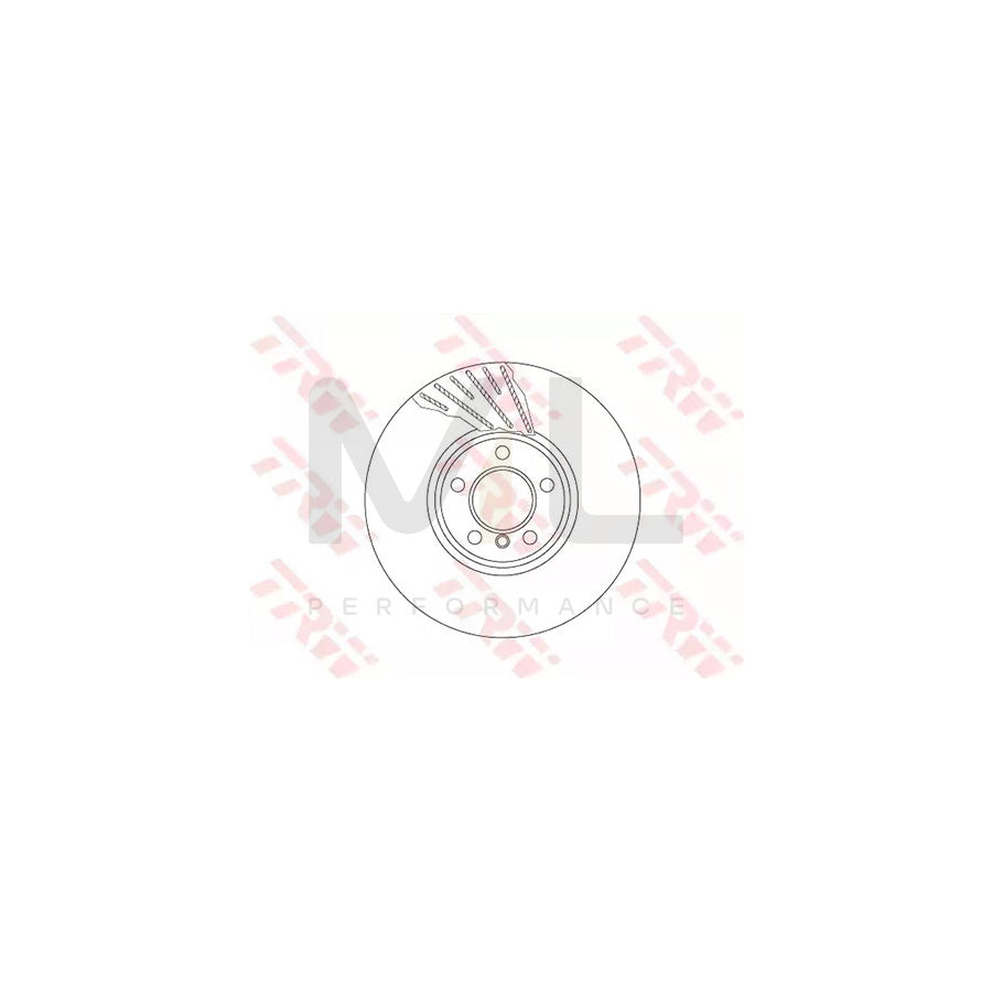 TRW DF6612S Brake Disc Two-piece brake disc, Vented, High-carbon