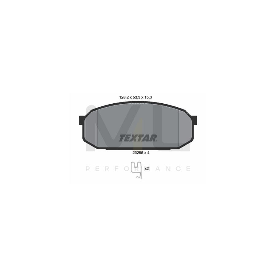 TEXTAR 2329501 Brake pad set for MAZDA 323F V Hatchback (BA) with acoustic wear warning