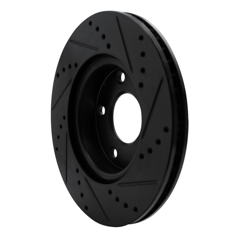 R1 Concepts R1 19-25 Mazda 3 Front Left Drilled & Slotted Black Brake Rotor