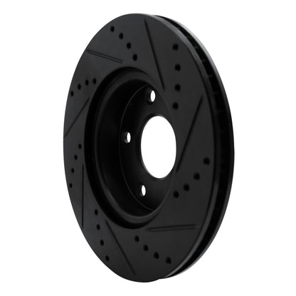 R1 Concepts R1 19-25 Mazda 3 Front Left Drilled & Slotted Black Brake Rotor