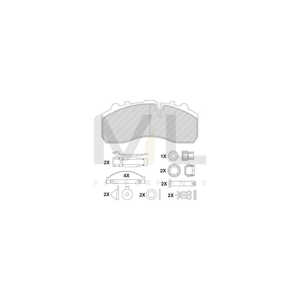 Ferodo Premier FCV1373BHD Brake Pad Set Prepared for Wear Indicator, With Accessories