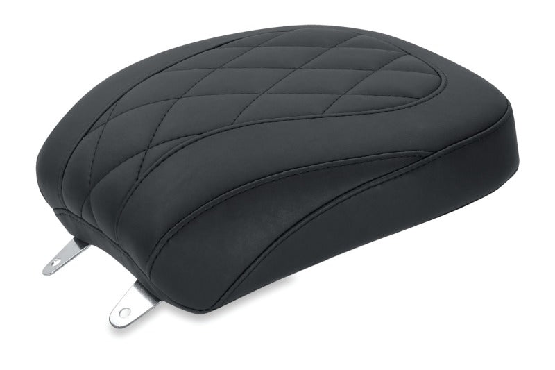 Mustang Motorcycle Mustang 84-06 Harley Standard Rear Tire Wide Tripper Passenger Seat Diamond Stitch - Black