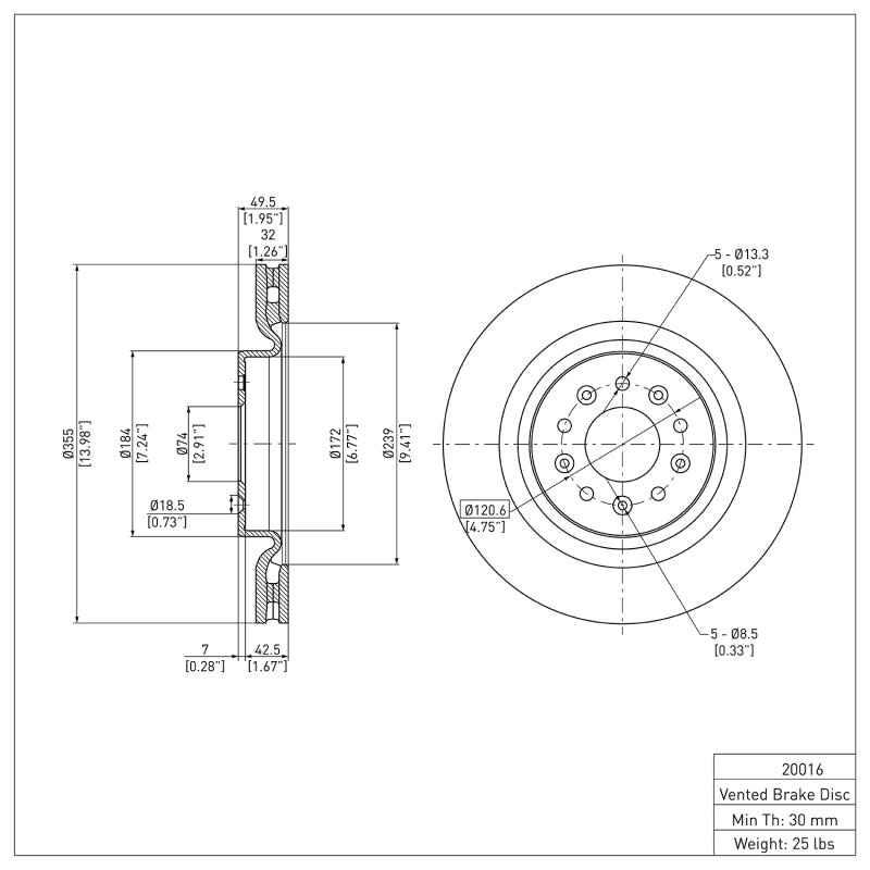 DFC 00-06 Jaguar XKR Front Brake Rotor
