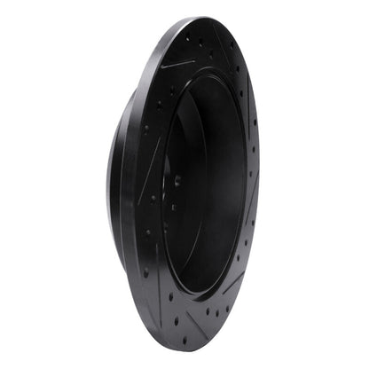 R1 Concepts R1 09-10 Kia BORREGO Rear Left Drilled & Slotted Black Brake Rotor