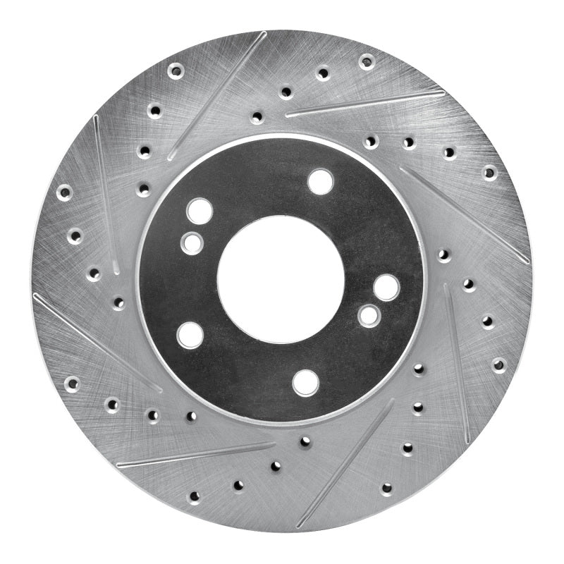 R1 Concepts R1 90-97 Infiniti Q45 Front Left Drilled & Slotted Silver Brake Rotor