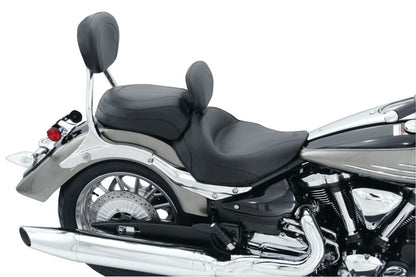 Mustang Motorcycle Mustang 06-15 Yamaha Roadliner, Stratoliner Wide Touring Solo Seat w/ Driver Backrest - Black