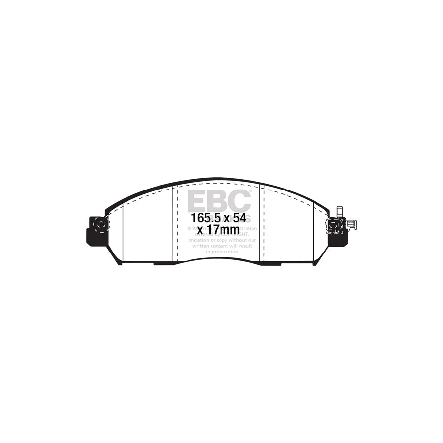 EBC PDKF2414 Nissan Renault Ultimax Front Brake Pad & Plain Disc Kit (Inc. NP300 Navara & Alaskan) 2 | ML Performance UK Car Parts