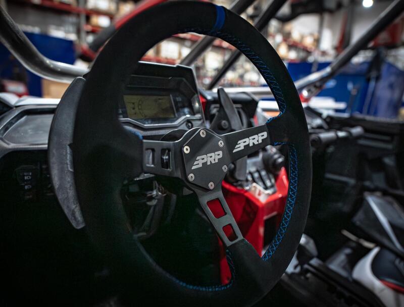 PRP Seats PRP Deep Dish Suede Steering Wheel - Blue