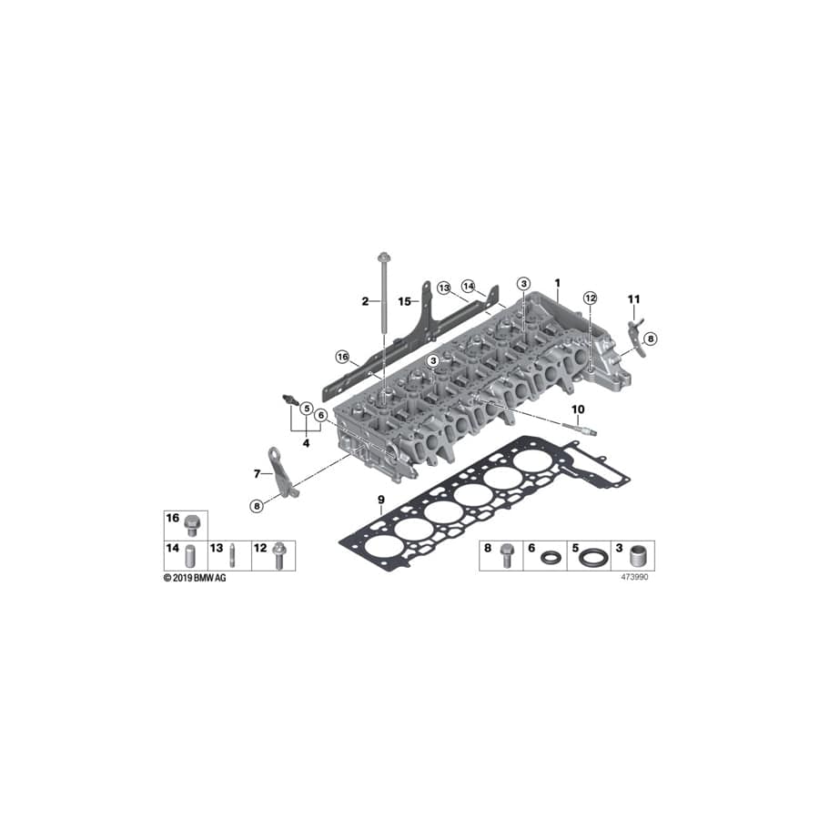 Genuine BMW 11128575787 G30 G12 Cylinder Head (Inc. X6 M50dX, 750LdX & 750dX)