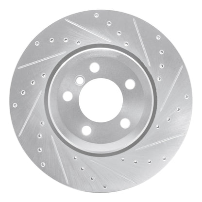 R1 Concepts R1 02-05 BMW 760I Rear Right Drilled & Slotted Silver Brake Rotor