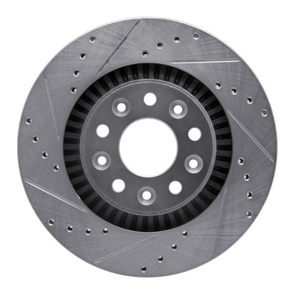 R1 Concepts R1 05-09 Ford Five Hundred Front Left Drilled & Slotted Silver Brake Rotor