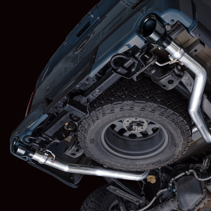 AWE Tuning 2021+ Ford F-150 Tremor (w/ Bumper Cutouts) 0FG Resonated Cat-Back - Diamond Black Tips