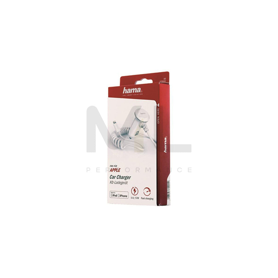 HAMA Essential Line 173644 In-car charger 1.6m, Number of inlets/outlets: 1, Lightning, White