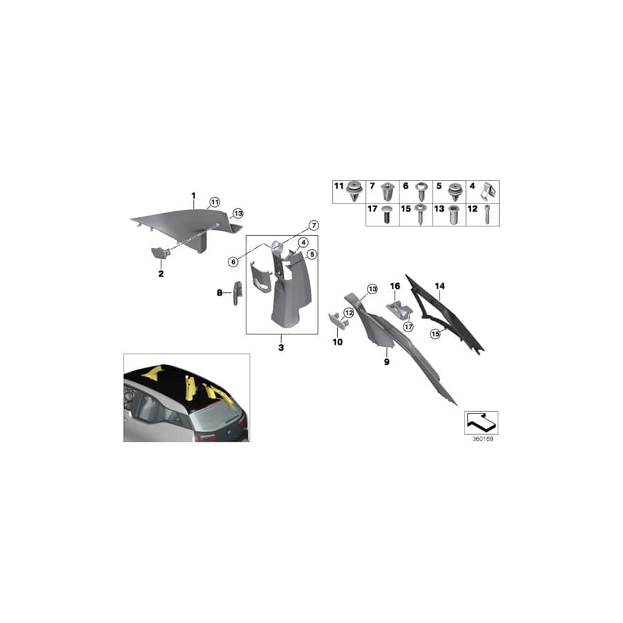 Genuine BMW 07142758580 Plug-In Retainer (Inc. i3 94Ah Rex, i3 120Ah Rex & i3 94Ah)