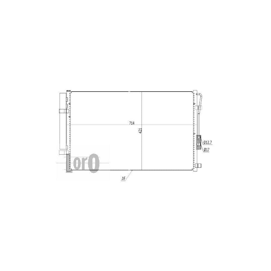 Abakus 0190160034 Air Conditioning Condenser for Hyundai Santa Fé III (DM)