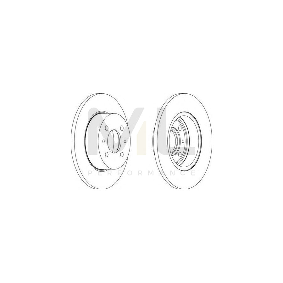Ferodo DDF081-1 Brake Disc Solid, With Bolts/Screws  - Pair