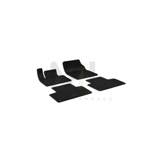 WALSER 50806 Floor mat set for VOLVO XC90 II (256) Elastomer, Front and Rear, Quantity: 4, Black