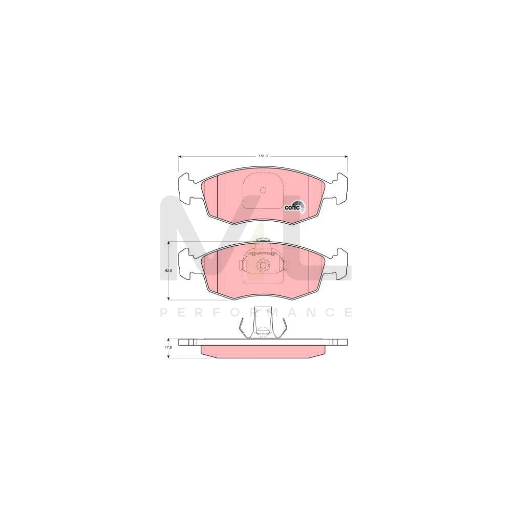 TRW Cotec Gdb1383 Brake Pad Set Not Prepared For Wear Indicator
